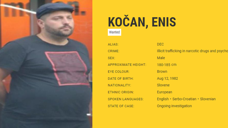 Fotografija: Enis Kočan je med drugimsodeloval pri tihotapljenju dobrih 300 kilogramov zelo čistega heroina. Pošiljka je v koprsko pristanišče prispela na turški ladji v zabojniku, ki je bil naložen v Iranu, a jo je slovenska policija prestregla. FOTO: Europol
