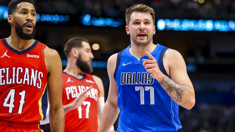 Fotografija: Luka Dončić se je med tekmo znova veliko pregovarjal s sodniki. FOTO: Kevin Jairaj/Usa Today Sports
