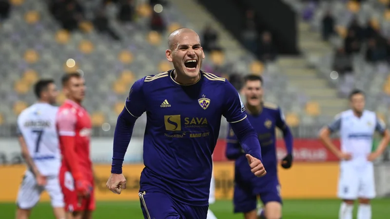 Fotografija: Ognjen Mudrinski je dosegel edini gol v Celju za zmago vijoličnih. FOTO: Miloš Vujinović