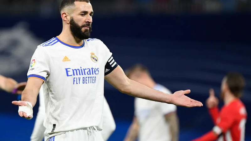 Fotografija: Karim Benzema (na fotografiji) je sredi tedna na preloženi tekmi na Santiagu Bernabeuu zatresel mrežo drugega baskovskega ponosa, bilbajskega Athletica. FOTO: Pierre-Philippe Marcou/AFP
