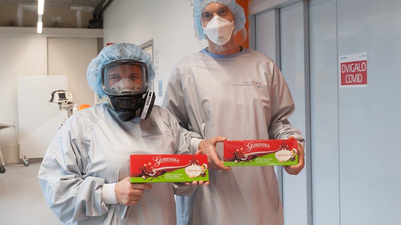 Fotografija: Podjetju Žito gre zahvala, da so se odzvali na njihovo prošnjo in podprli akcijo #nistesami s svojimi čokoladami Gorenjka. FOTO: Žito
