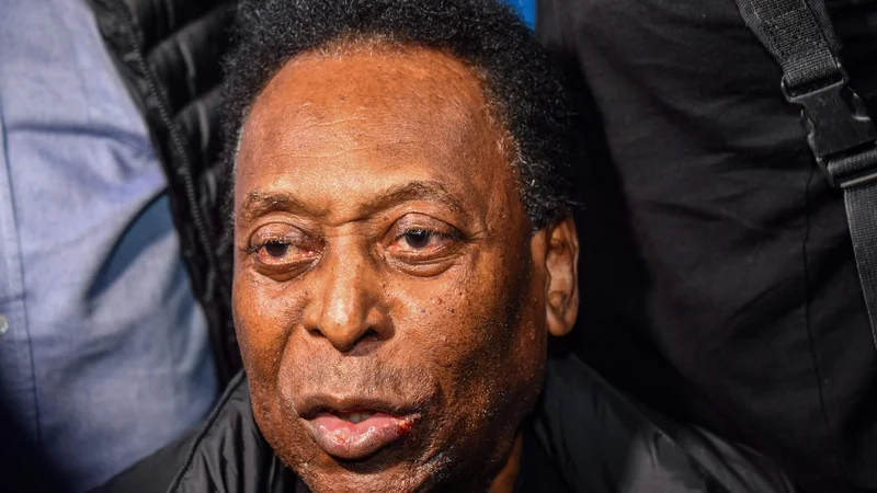 Fotografija: Pele je moral znova v bolnišnico Albert Einstein v São Paulu. FOTO: Nelson Almeida/AFP