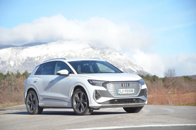 Audi Q4 e-tron je prvi model te premijske znamke s skupne električne osnove koncerna Volkswagen.
FOTO: Gašper Boncelj