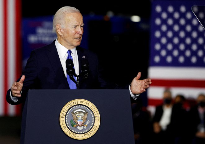 Ameriški predsednik Biden se zavzema za demokracijo in sodelovanje z zaveznicami. Foto Jonathan Ernst/Reuters
