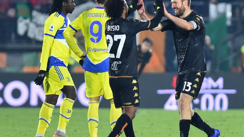 Fotografija: Venezia je vzela točko Juventusu. FOTO: Massimo Pinca Reuters