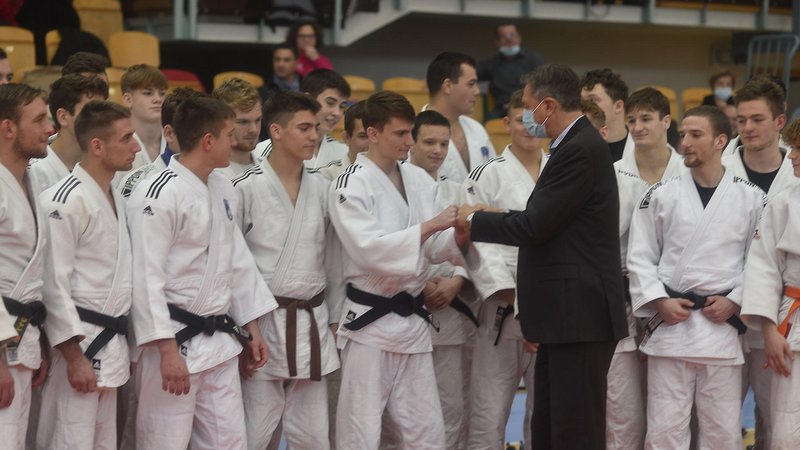 Fotografija: Najboljše judoiste je na dogodku pozdravil tudi predsednik republike Borut Pahor. FOTO: Jože Veren
