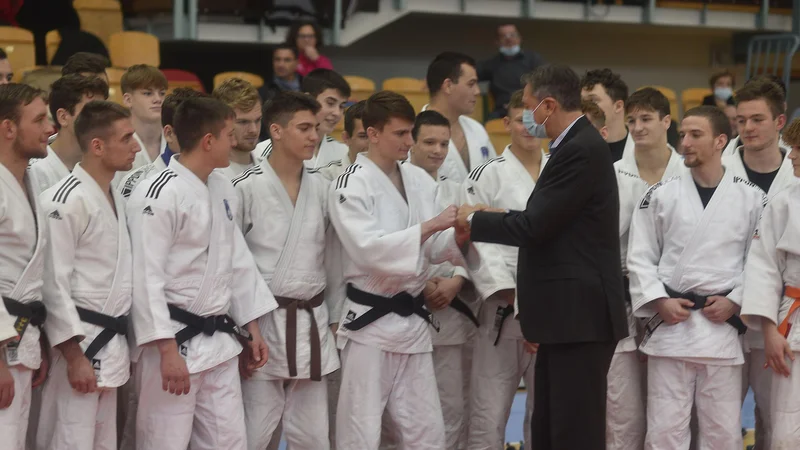 Fotografija: Najboljše judoiste je na dogodku pozdravil tudi predsednik republike Borut Pahor. FOTO: Jože Veren