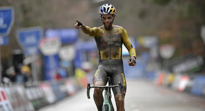 Wout van Aert, trije nastopi, tri zmage. FOTO: Jumbo Visma
