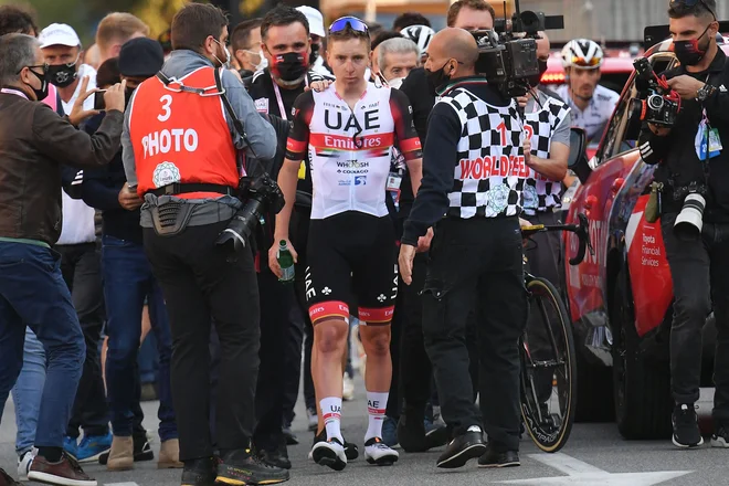 Tadej Pogačar se drži mantre, da je sam svoj mož in ne išče vzornikov. FOTO: Marco Bertorello/AFP
