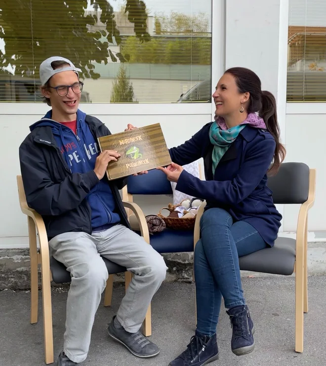 Navdih za slikanico Martinček pobalinček je bil brat Urše Fister Nejc. Pa zanimiv pripetljaj na enem izmed družinskih izletov. FOTO: osebni arhiv
