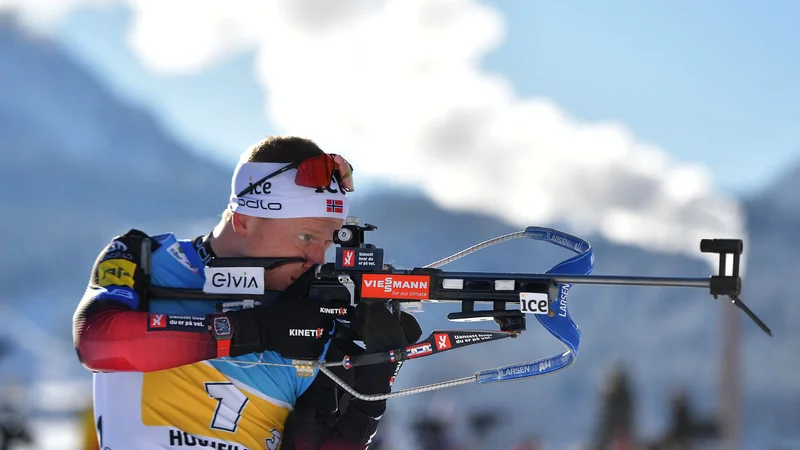 Fotografija: Johannes Thingnes Boe je še enkrat ugnal biatlonsko konkurenco. FOTO: Joe Klamar/AFP