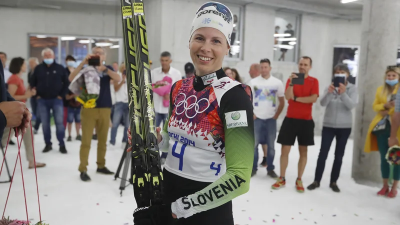 Fotografija: Vesna Fabjan je zdaj članica slovenskega strokovnega štaba.  FOTO: Leon Vidic/Delo
