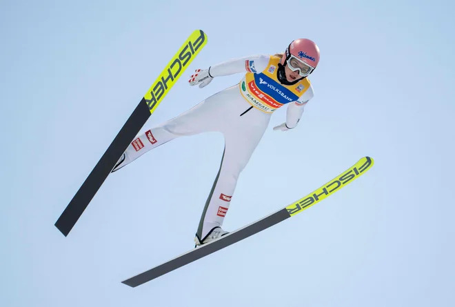 Avstrijka Marita Kramer je nanizala že četrto zaporedno zmago. FOTO: Georg Hochmuth/AFP
