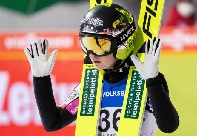 Ema Klinec je bila zadovoljna z doseeženim. FOTO: Georg Hochmuth/AFP
