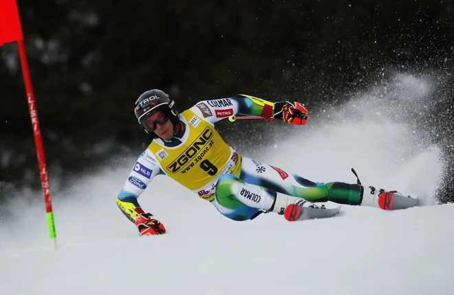 Žan Kranjec se je znašel podobno kot včeraj. FOTO: Alessandro Garofalo/Reuters
