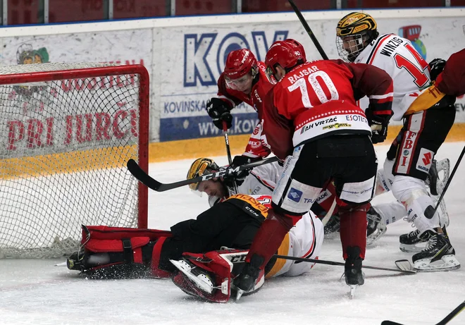 Patrik Rajsar je bil strelec gola za zasuk v Meranu. FOTO:&nbsp;Mavric Pivk/Delo
