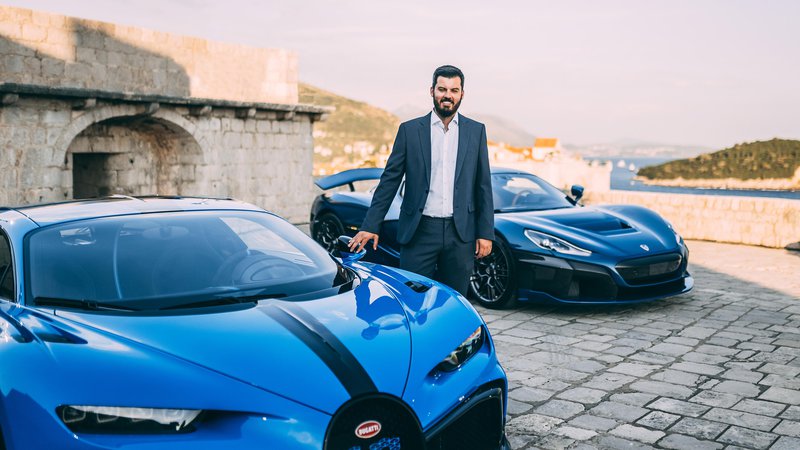 Fotografija: Mate Rimac je s svojim podjetjem v iztekajočem se letu dobil veliko priznanje – v prihodnje bo vodil tudi znamko Bugatti. FOTO: Rimac Automobili
