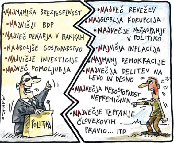KARIKATURA: Marko Kočevar/Delo
