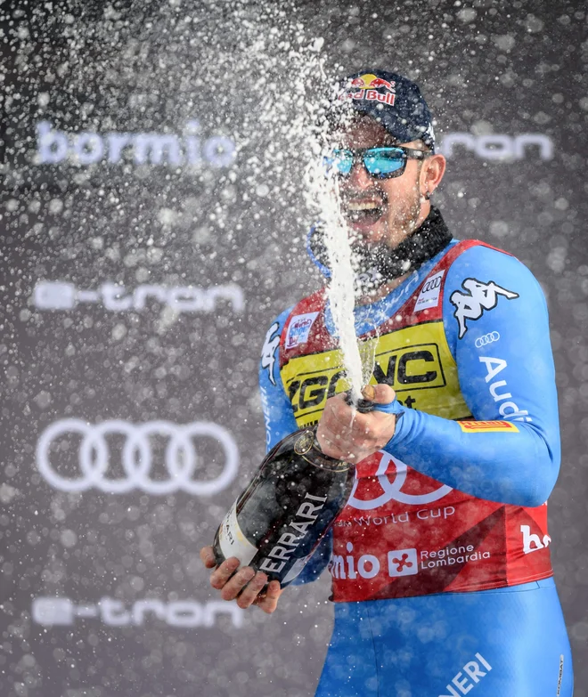 Dominik Paris je na progi Stelvio kot v domači dnevni sobi. FOTO: Fabrice Coffrini/AFP
