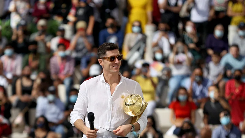 Fotografija: Robert Lewandowski je najboljši športnik na svetu. FOTO: AFP