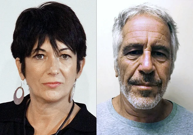 Ghislaine Maxwell in Jeffrey Epstein. FOTO: AFP
