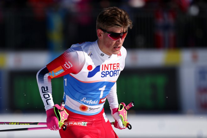 Johannes Høsflot Klaebo je slavil novo zmago. FOTO: Lisi Niesner/Reuters
