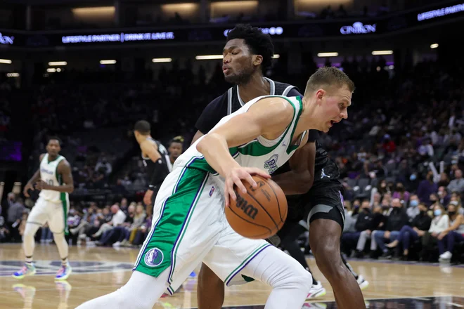 Kristaps Porzingis je prispeval levji delež k zmagi moštva Dallas Mavericks. FOTO: Sergio Estrada/Usa Today Sports
