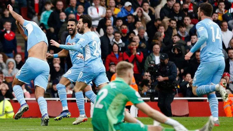 Fotografija: Odločitev o zmagi v Londonu je padla v 93. minuti. FOTO: Ian Kington/AFP
