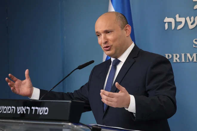 Izraelski premier Naftali Bennett. FOTO: Emil Salman/Reuters
