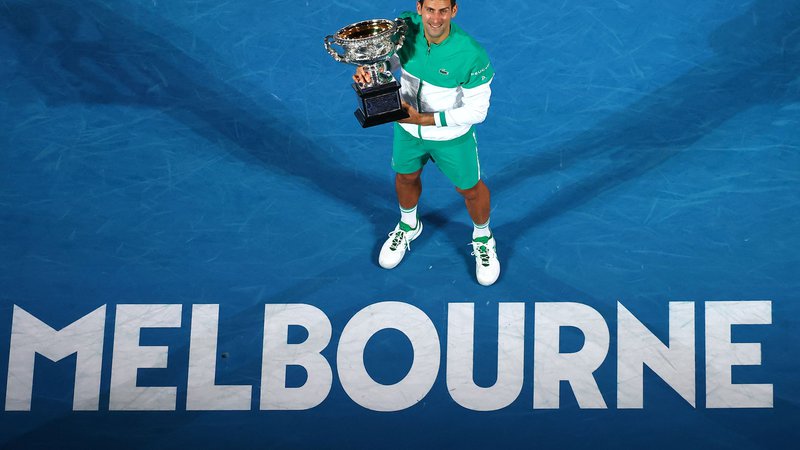Fotografija: Novak Đoković je že devetkrat zmagal v Melbournu. FOTO: Patrick Hamilton/AFP
