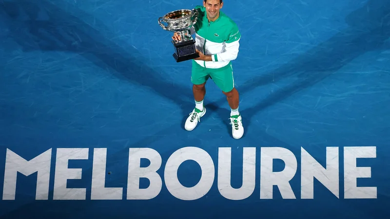 Fotografija: Novak Đoković je že devetkrat zmagal v Melbournu. FOTO: Patrick Hamilton/AFP