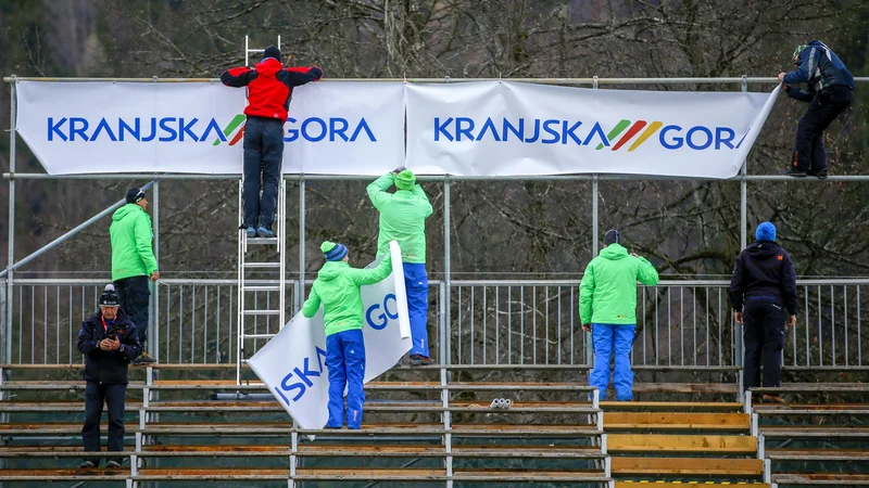 Fotografija: Zadnje priprave pred tekmama za Pokal Vitranc marca 2019. FOTO: Matej Družnik/Delo