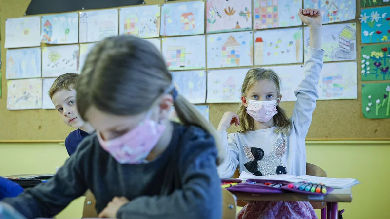 Fotografija: Tisti otroci, ki so zaradi nasprotovanja ukrepom doma, na daljavo ne morejo pridobivati ocen. Tudi tisti, ki so v šoli, pa imajo težave s pridobivanjem ocen zaradi karanten. FOTO: Jože Suhadolnik/Delo