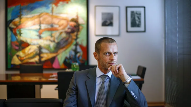 Fotografija: Delova osebnost leta 2021 je postal predsednik Evropske nogometne zveze (Uefe) Aleksander Čeferin. FOTO: Matej Družnik