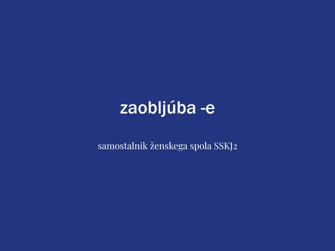Beseda tedna je zaobljuba. FOTO: Delo
