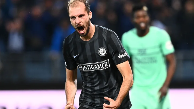 Fotografija: Jon Gorenc Stanković se bo s soigralci pri Sturmu pripravljal v Sloveniji. FOTO: Joe Klamar/AFP