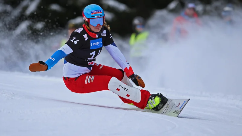 Fotografija: Patrizia Kummer leta 2018 med tekmo na Rogli. FOTO: Tadej Regent