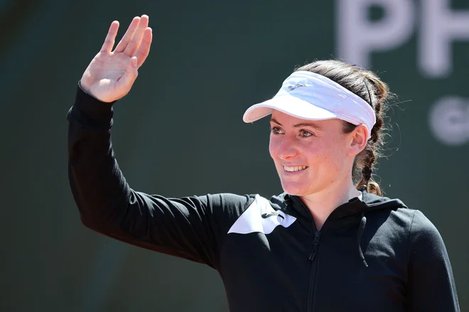 Tamara Zidanšek se je prebila meed štiri najboljše na zadnjem turnirju pred OP Avstralije v Melbourunu. FOTO: Pierre Albouy/AFP