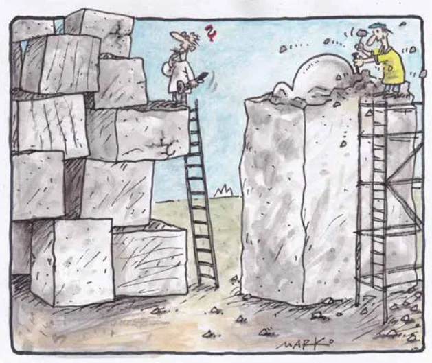 Levi in desni volilni blok KARIKATURA: Marko Kočevar
