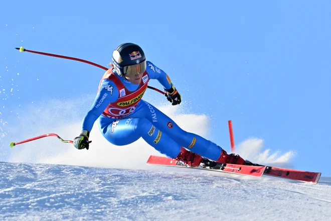 Nastop Sofie Goggie v Zauchenseeju se ni razpletel po željah italijanske zvezdnice. FOTO: Joe Klamar/AFP
