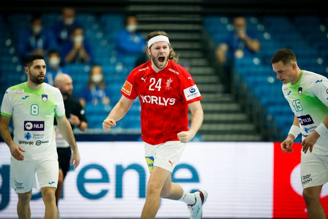 Mikkel Hansen je bil predober za Slovence. FOTO: Anže Malovrh/Kolektiff
