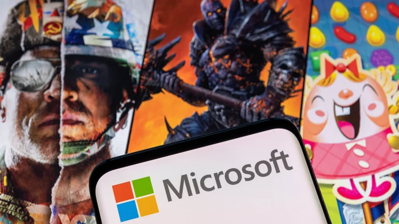 Fotografija: Microsoft se je odločil za prevzem proizvajalca videoiger Activision Blizzard, najbolj znan po akcijski igri Call of Duty. FOTO: Dado Ruvic/Reuters