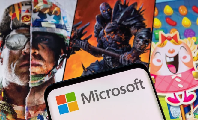 Microsoft se je odločil za prevzem proizvajalca videoiger Activision Blizzard,&nbsp;najbolj znan po akcijski igri Call of Duty. FOTO: Dado Ruvic/Reuters
