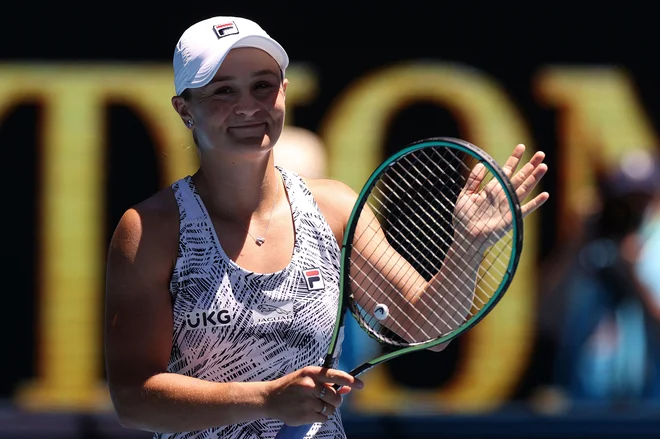 Avstralka Ashleigh Barty bo v Melbournu zadovoljna le, če bo osvojila prvi veliki slam v letu. FOTO: Martin Keep/AFP
