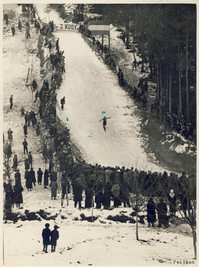 Skakalnico ob Savinji so odprli februarja 1933 in jo poimenovali po Juliusu Kugyju. FOTO: Josip Pelikan, MNZC
