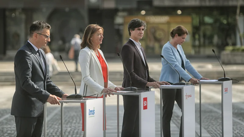 Fotografija: V SD Tanje Fajon in Levici Luke Mesca vidijo pobudo za njihovo prepoved tudi kot sredstvo za diskreditacijo. FOTO: Blaž Samec/Delo
