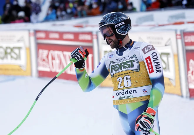 Boštjan Kline se je pred tekmami v Kitzbühelu zastrupil s hrano. FOTO: Leonhard Föger/Reuters
