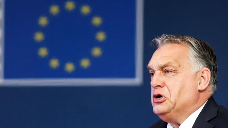 Fotografija: Viktor Orbán je na oblasti na Madžarskem od leta 2010. »Skrbi nas, da volitve ne bodo potekale po najvišjih demokratičnih standardih,« so pred aprilskimi volitvami zapisali evropski poslanci iz 19 držav članic. FOTO: Johanna Geron/Reuters