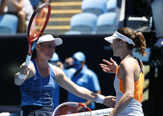 Tamara Zidanšek je morala čestitati Alize Cornet. FOTO: Asanka Brendon Ratnayake/Reuters
