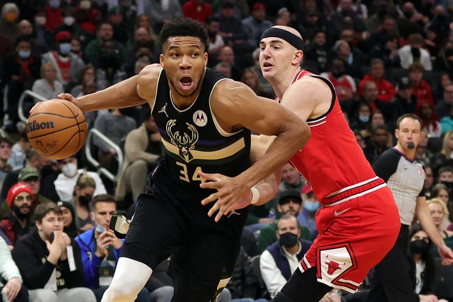 Giannis Antetokounmpo je prinesel zmago Milwaukeeju. FOTO: Stacy Revere/AFP
